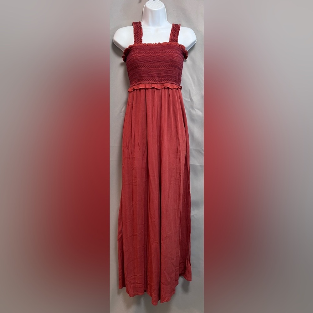 Blue Rain Jumpsuit Women’s sz small Bell wide Leg Brown Pull on